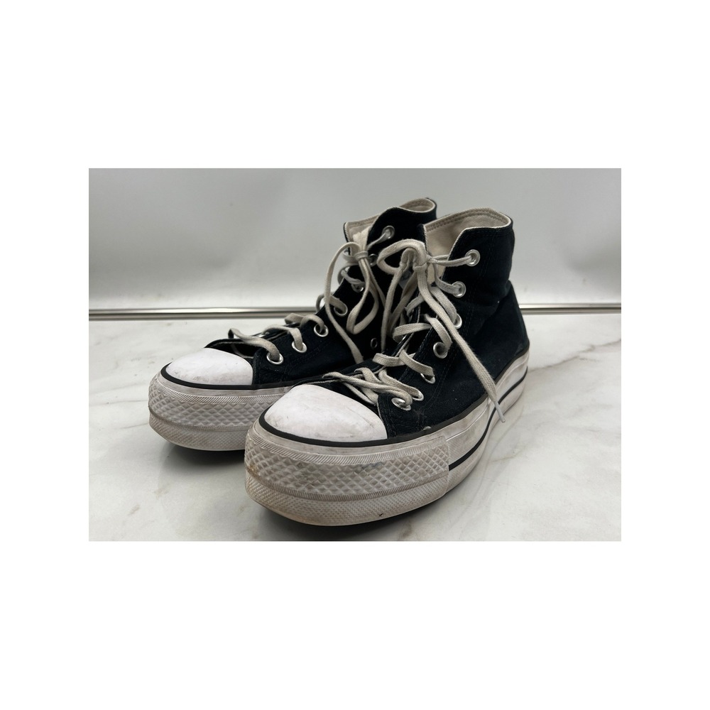Converse Chuck Taylor All Star Platform High Top Black Canvas Sneakers M 9 W10.5
